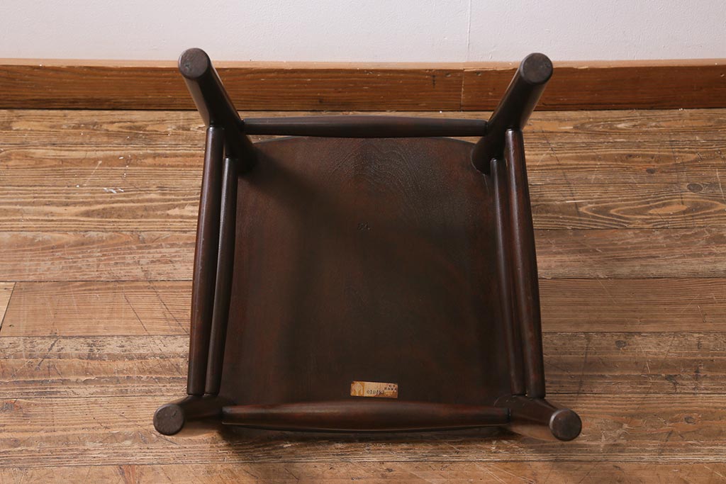 中古　松本民芸家具　シックな空間におすすめのラダーバックチェア(ダイニングチェア、椅子)(R-039804)