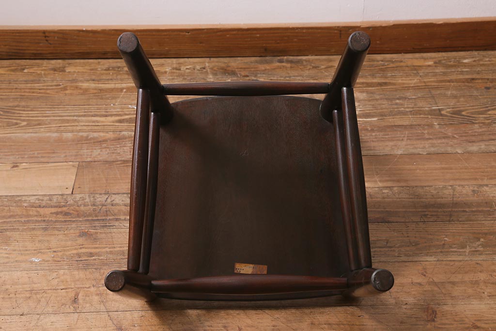 中古　松本民芸家具　シックな空間におすすめのラダーバックチェア(ダイニングチェア、椅子)(R-039806)