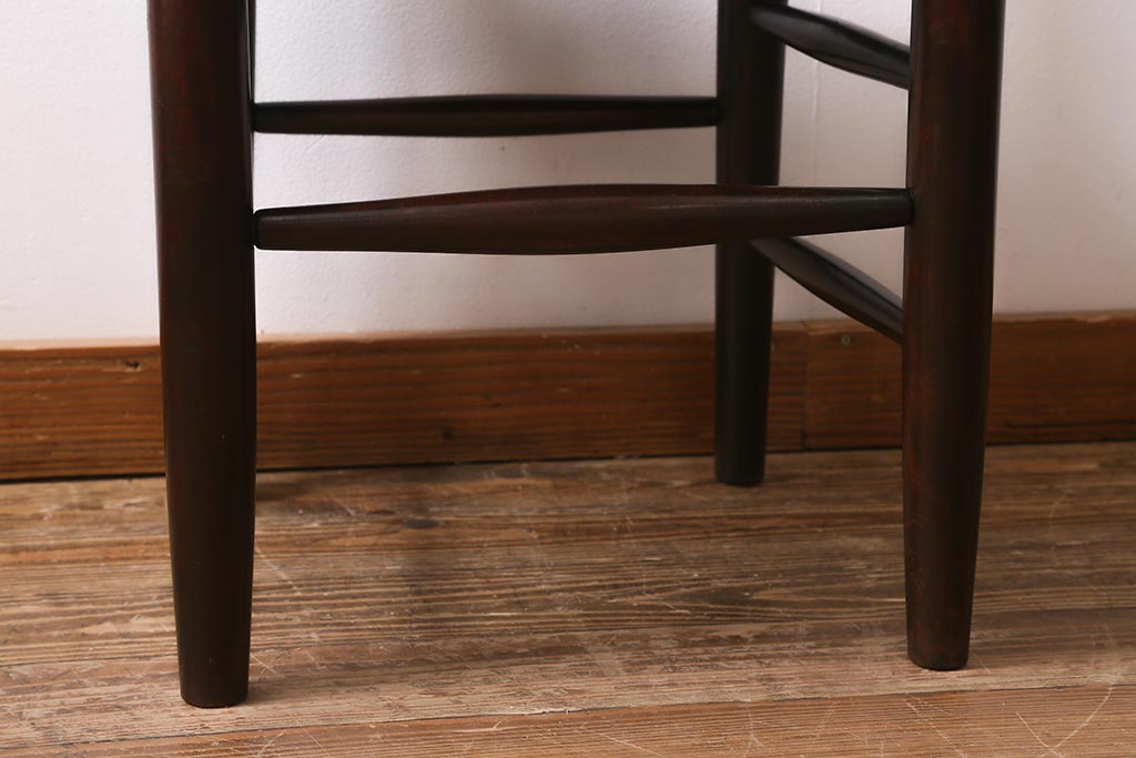 中古　松本民芸家具　シックな空間におすすめのラダーバックチェア(ダイニングチェア、椅子)(R-039807)