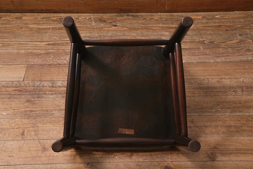 中古　松本民芸家具　シックな空間におすすめのラダーバックチェア(ダイニングチェア、椅子)(R-039807)