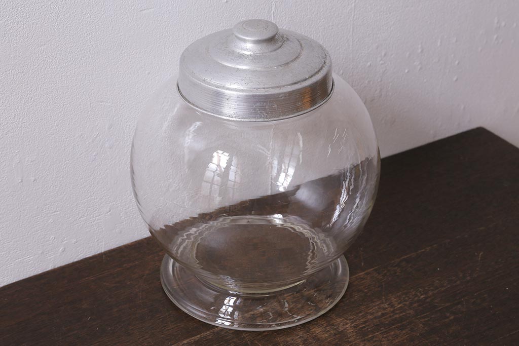 レトロ雑貨 昭和レトロ 丸いフォルムが可愛らしい地球瓶(ガラス瓶 