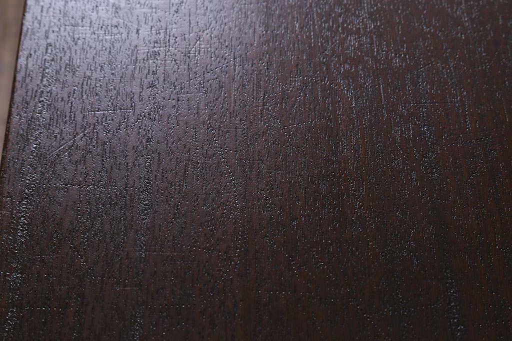 アンティーク家具　古材一枚板リメイク　ラワン材を活かしたシンプルな鉄脚テーブル(コンソールテーブル、作業台)(R-039977)