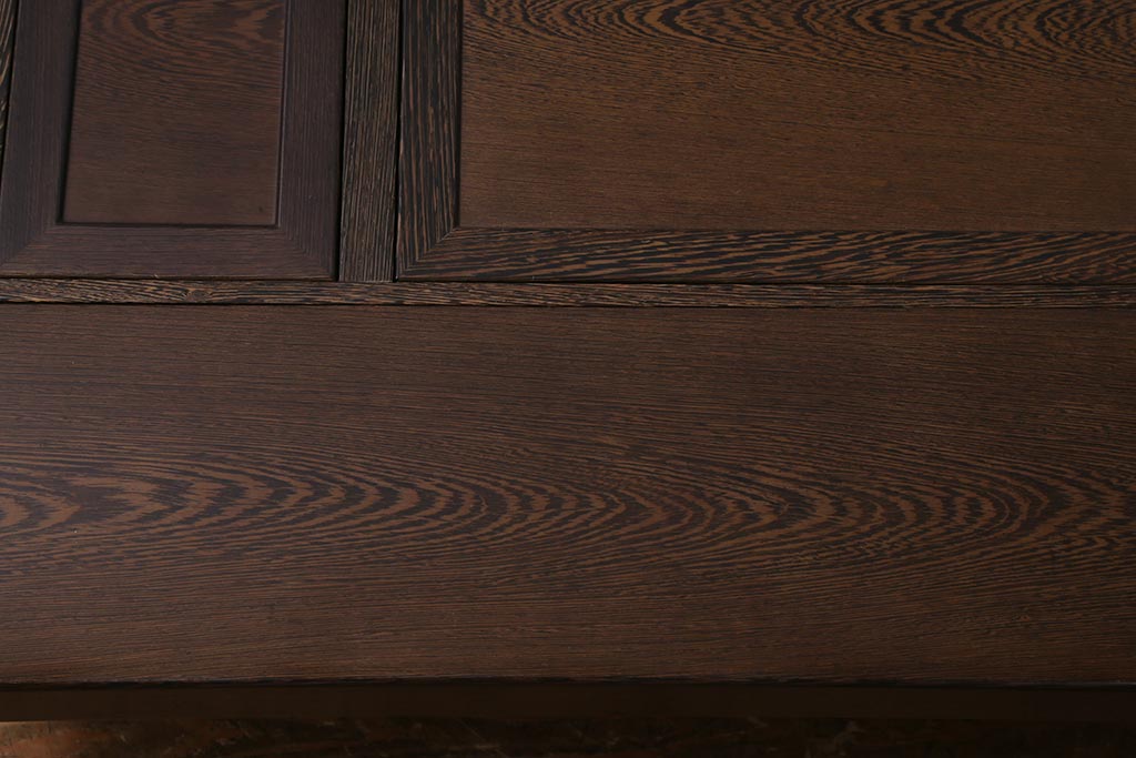 中古　最高級品　鉄刀木(タガヤサン)無垢材　内部が銅製の関西火鉢(ローテーブル、長火鉢、座卓、リビングテーブル、囲炉裏)(R-039981)