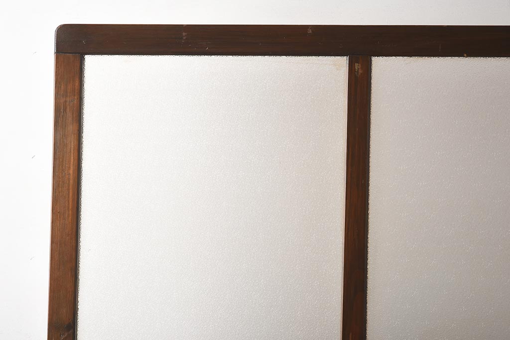 アンティーク家具　ダイヤガラス　レトロな雰囲気漂う大ぶりなつい立て(衝立、パーテーション)(R-040014)