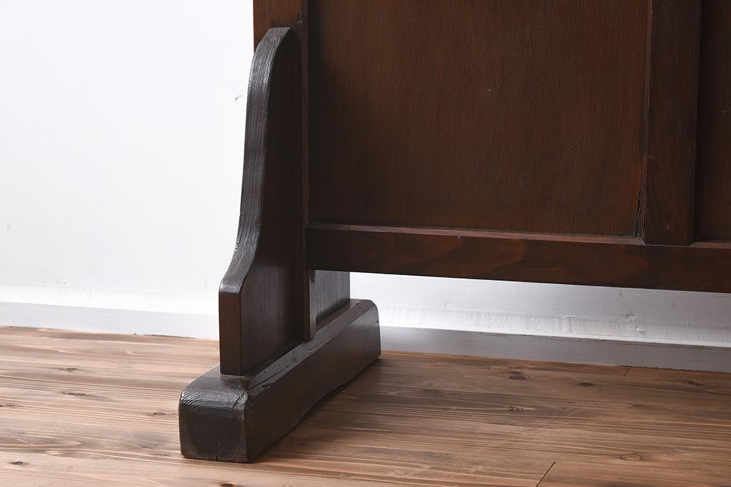アンティーク家具　ダイヤガラス　レトロな雰囲気漂う大ぶりなつい立て(衝立、パーテーション)(R-040014)