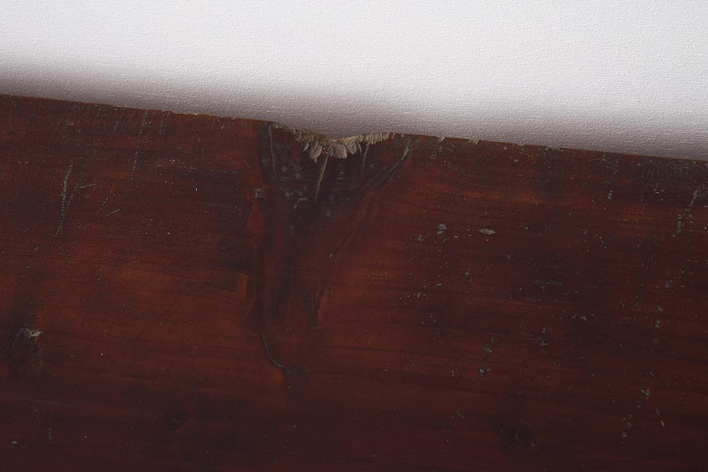 アンティーク家具　和製アンティーク　前面ケヤキ材　二本松箪笥　鶴亀の意匠が目を引く重ね箪笥(引き出し、衣装箪笥)(R-040020)