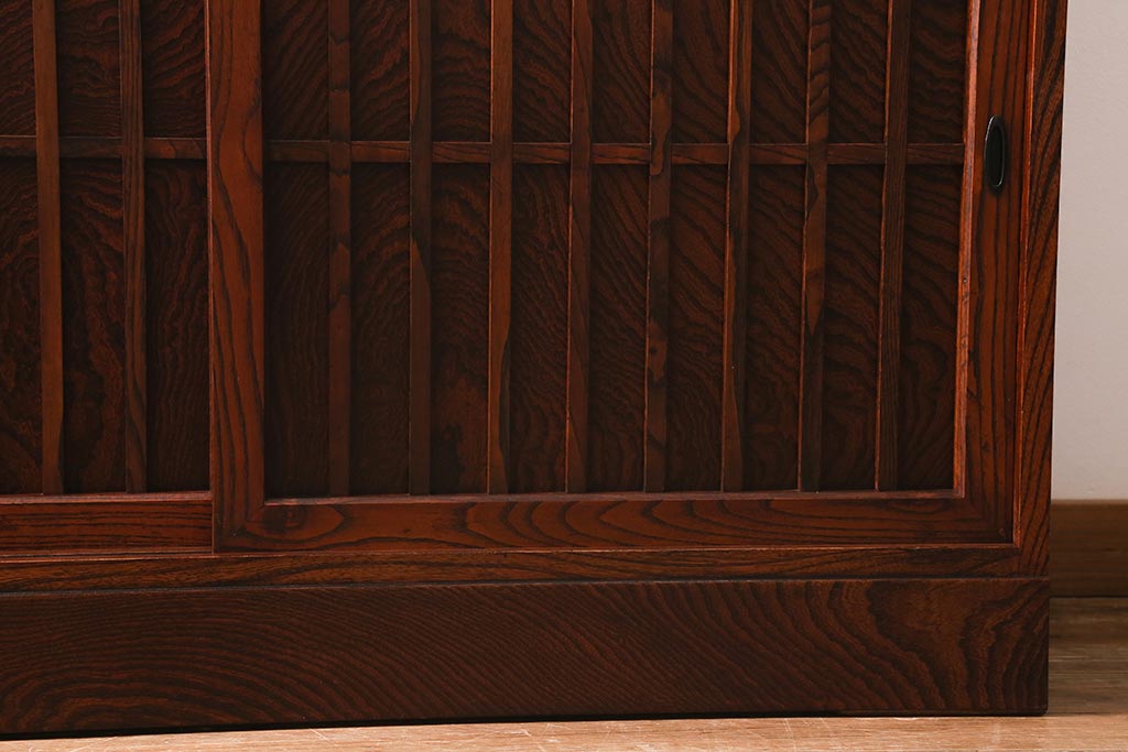 中古　岩谷堂箪笥　No.467　和モダンな食器棚120(水屋箪笥、茶棚、収納棚、キャビネット)(定価約68万円)