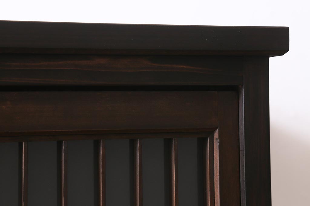 ラフジュ工房オリジナル　古建具リメイク　組子　和の風情漂う組子が魅力の収納棚(書院戸、戸棚、キャビネット)(R-040106)