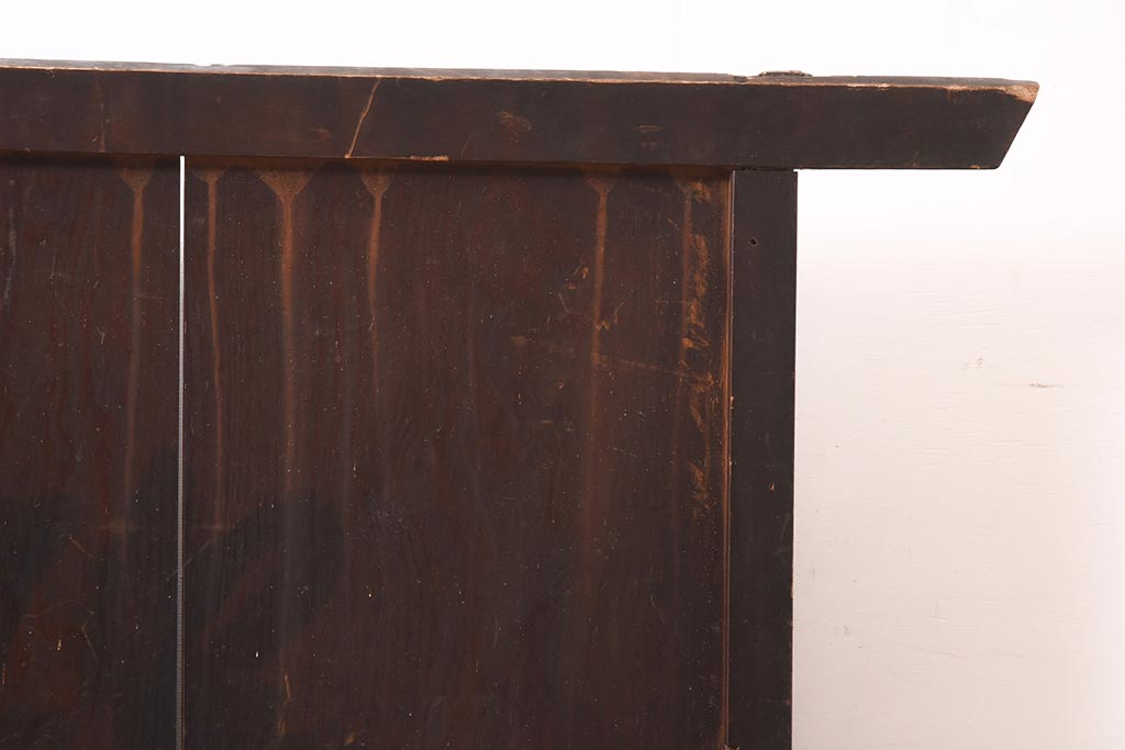 アンティーク家具　明治大正期　味わいのあるヒノキ材製のつい立て(衝立)(R-040148)