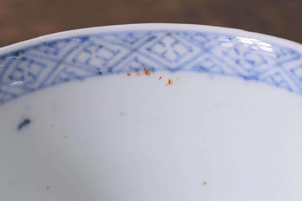 アンティーク雑貨　幕末〜明治　伊万里　色絵　蕎麦猪口2客セット(湯呑、向付、和食器)(R-040218)