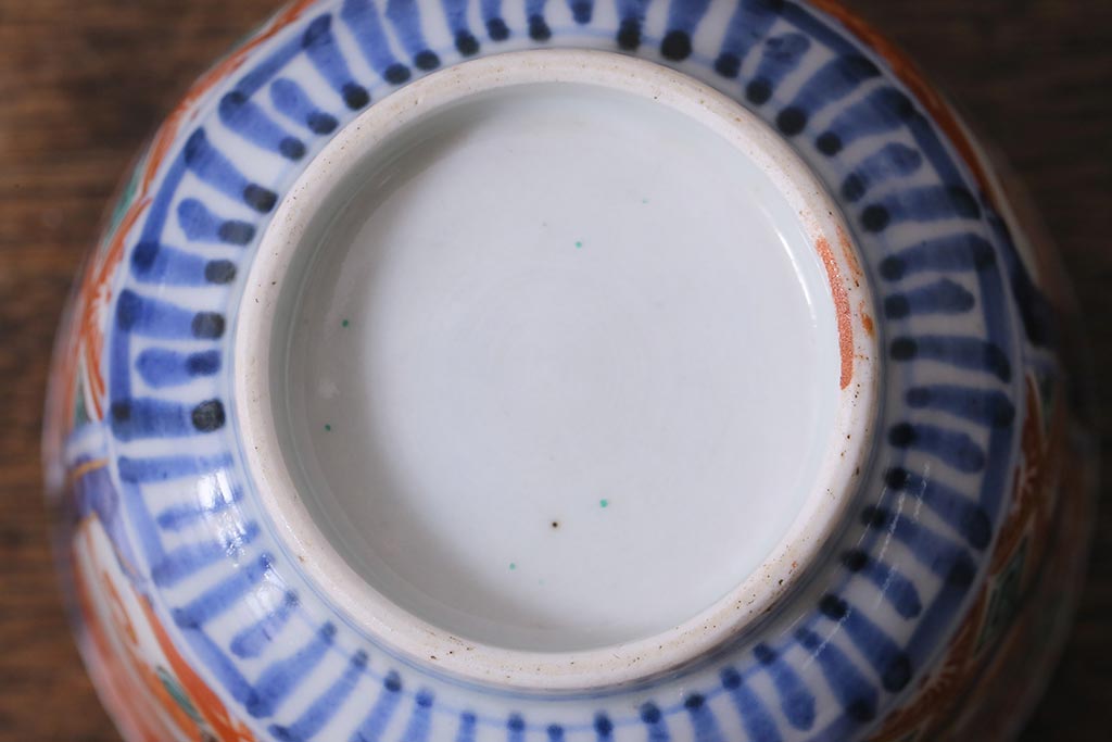 アンティーク雑貨　幕末〜明治　伊万里　色絵　蕎麦猪口2客セット(湯呑、向付、和食器)(R-040218)