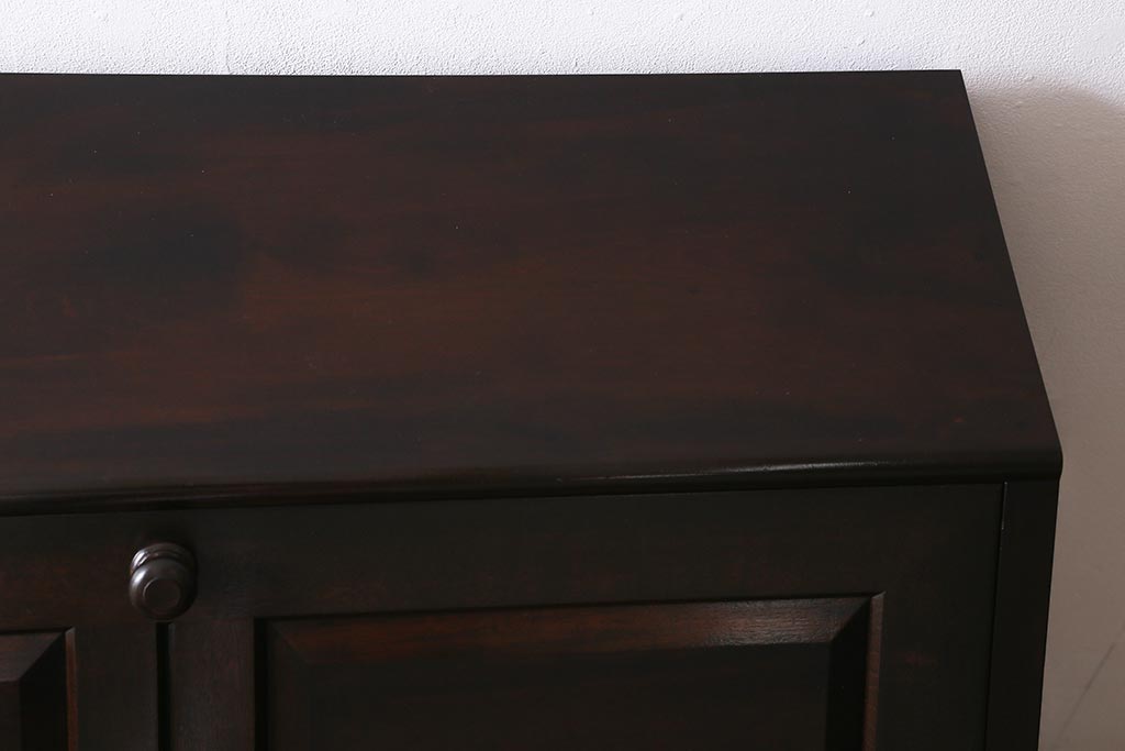 中古　松本民芸家具　T型　シックで上品な佇まいが魅力のライティングビューロー(簿記机、在宅ワーク、在宅用ワークデスク)(R-040261)
