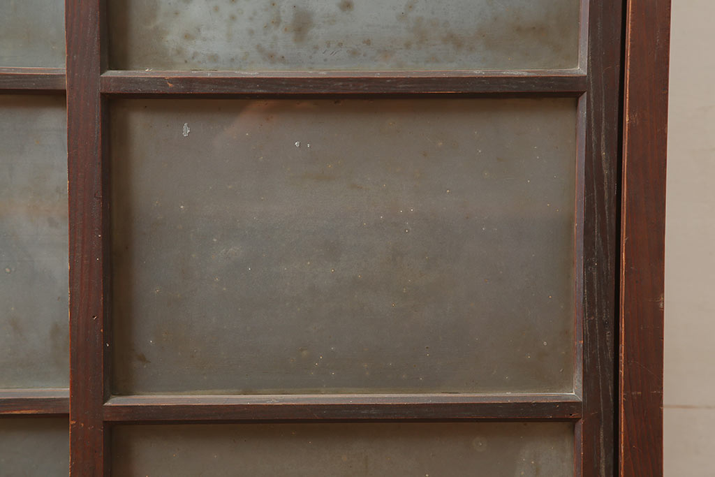 アンティーク家具　ヒノキ・杉材　シンプルで取り入れやすい引き出し付きの重ね戸棚・重ね(収納棚、キャビネット)(R-040273)