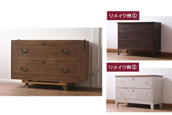 中古　超美品　津軽塗り　漆塗り　内部桐材　唐塗りの模様がレトロでお洒落!!和モダンな空間のアクセントになるサイドボード(サイドキャビネット、収納棚、戸棚、リビングボード、違い棚、飾り棚、茶箪笥)(定価推定約100万円)(R-062263)