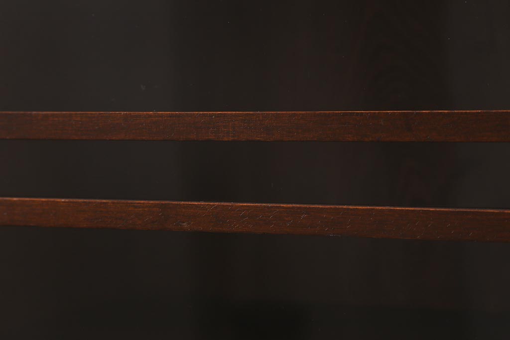 和製アンティーク　大正昭和初期　栓材　大正ロマン　大振りなブックケース(本箱、ガラス戸棚、飾り棚、キャビネット)(R-040308)