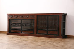 中古　美品　横浜クラシック家具　ダニエル(daniel)　温もりを感じる色合いとクラシカルな佇まいが魅力のブックケース(本箱、収納棚、キャビネット、飾り棚)(R-049087)