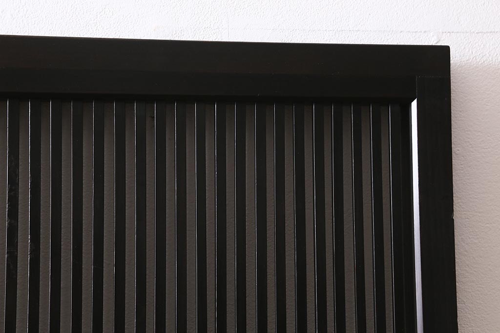 アンティーク建具　大正昭和期　光をやさしく取り込む格子戸2枚セット(建具、引き戸、玄関戸)(R-040398)