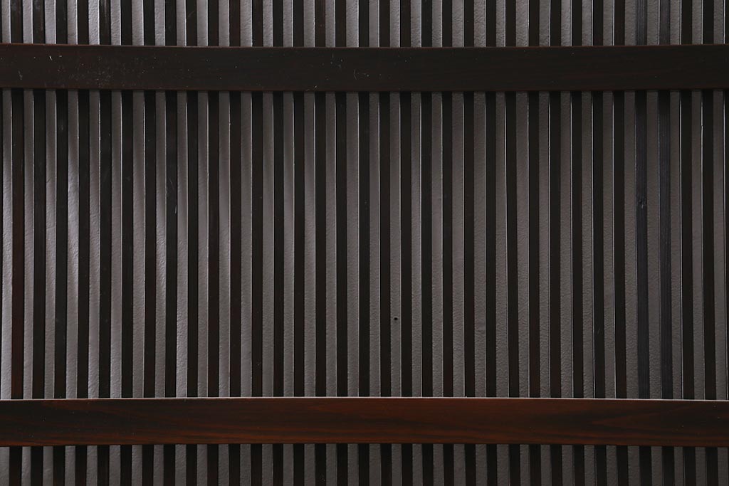アンティーク建具　大正昭和期　光をやさしく取り込む格子戸2枚セット(建具、引き戸、玄関戸)(R-040398)