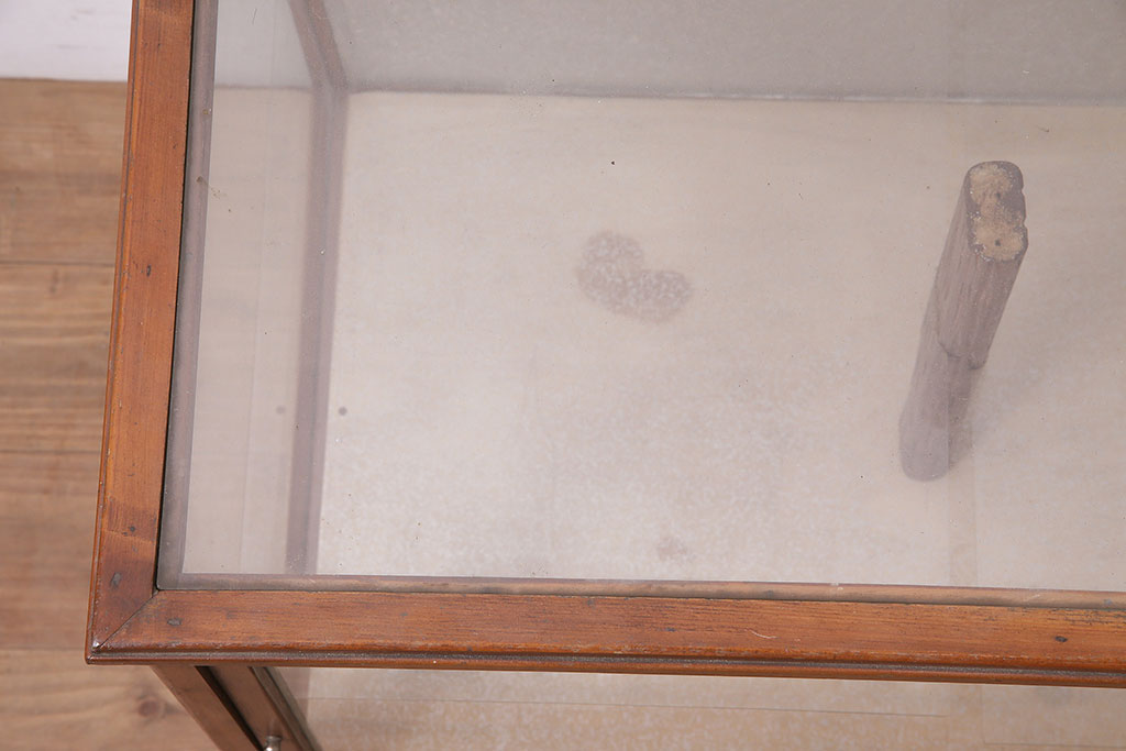 レトロ家具　昭和中期　扉タイプ　コレクションのディスプレイにおすすめなガラスケース(人形ケース、ショーケース)(R-040429)