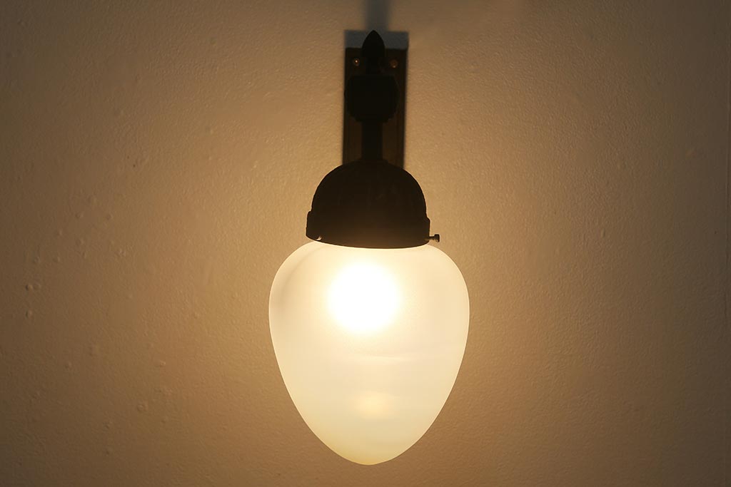 アンティーク照明　大正ロマン　オパールセントのウォールライト(壁掛け照明、壁付け照明)(R-039438)