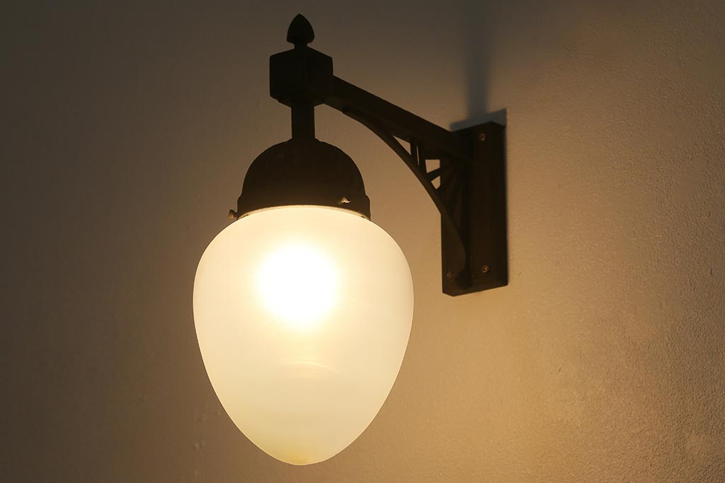 アンティーク照明　大正ロマン　オパールセントのウォールライト(壁掛け照明、壁付け照明)(R-039438)