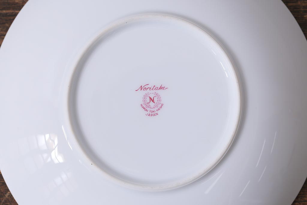 未使用品　昭和中期　古いノリタケ(Noritake、日陶)　急須・湯呑6客・菓子鉢セット　箱付(湯のみ、茶器揃)(R-040507)