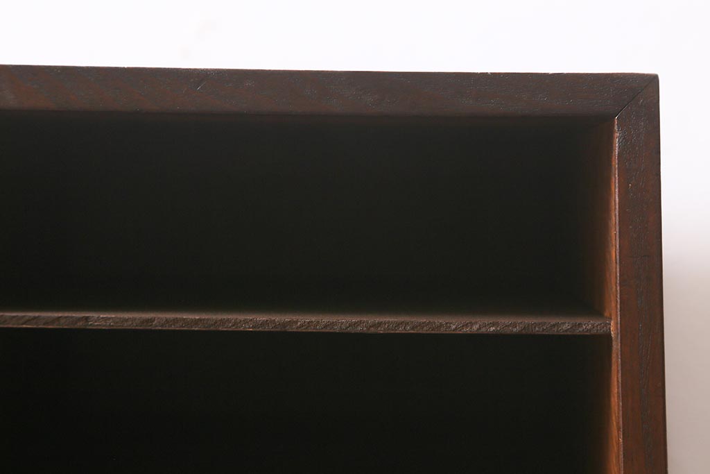 アンティーク家具　縦型　引き出し付き　レトロスタイルにおすすめな木製レターラック(棚、シェルフ)(R-040529)