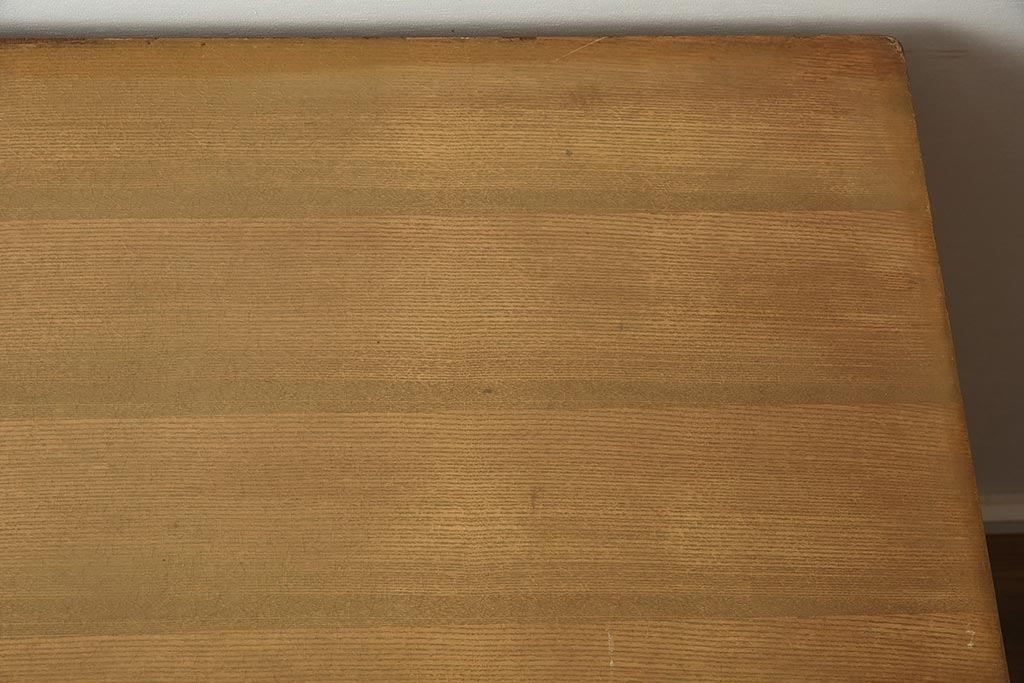レトロ家具　昭和中期　様々な使い方ができるレトロな両袖机(デスク、ワークデスク、サイドキャビネット、サイドチェスト、在宅用、在宅ワーク)(R-040563)