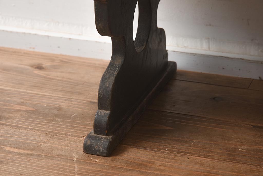 アンティーク家具　明治大正期　天板一枚板　使いこまれた木肌が味わい深い文机(座机、ローテーブル、飾り台)(R-040567)