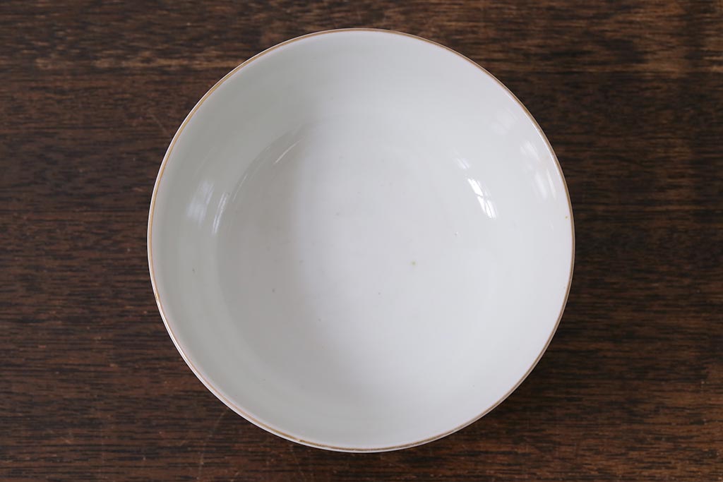 アンティーク雑貨　幕末明治期　伊万里焼　色絵蓋茶碗2客セット(蓋付茶碗、和食器)(R-040573)