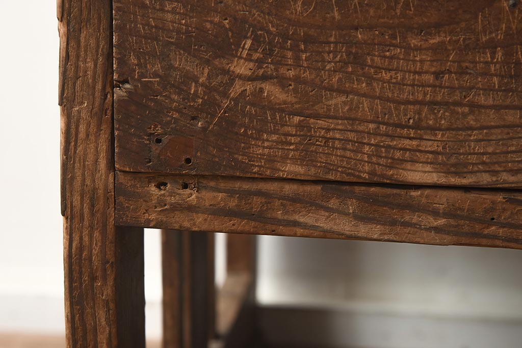 アンティーク家具　和製アンティーク　昭和初期　使い込まれた質感が味のある文机(座机、ローテーブル)(R-040603)