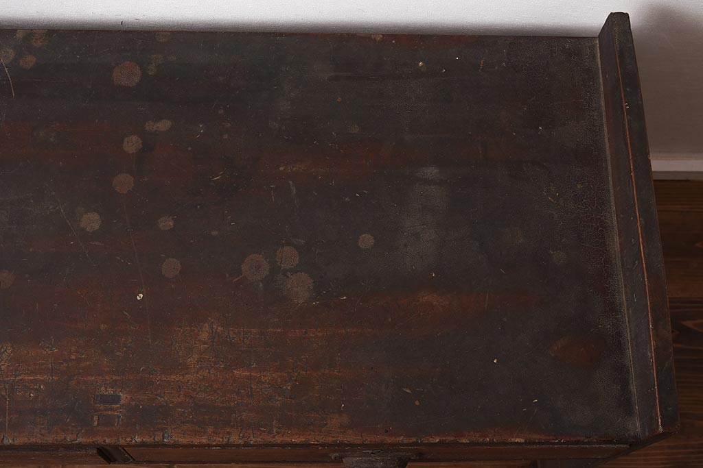 アンティーク家具　和製アンティーク　昭和初期　年月を重ねた味わい深さが魅力の文机(座机、ローテーブル、引き出し、センターテーブル)(R-040638)