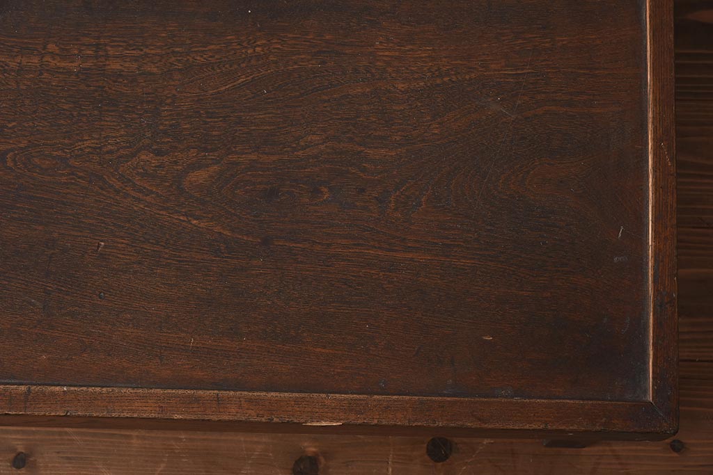 アンティーク家具　和製アンティーク　大正昭和初期　栓材　味わい深い木味が魅力のちゃぶ台(折りたたみテーブル、座卓、ローテーブル)(R-040641)