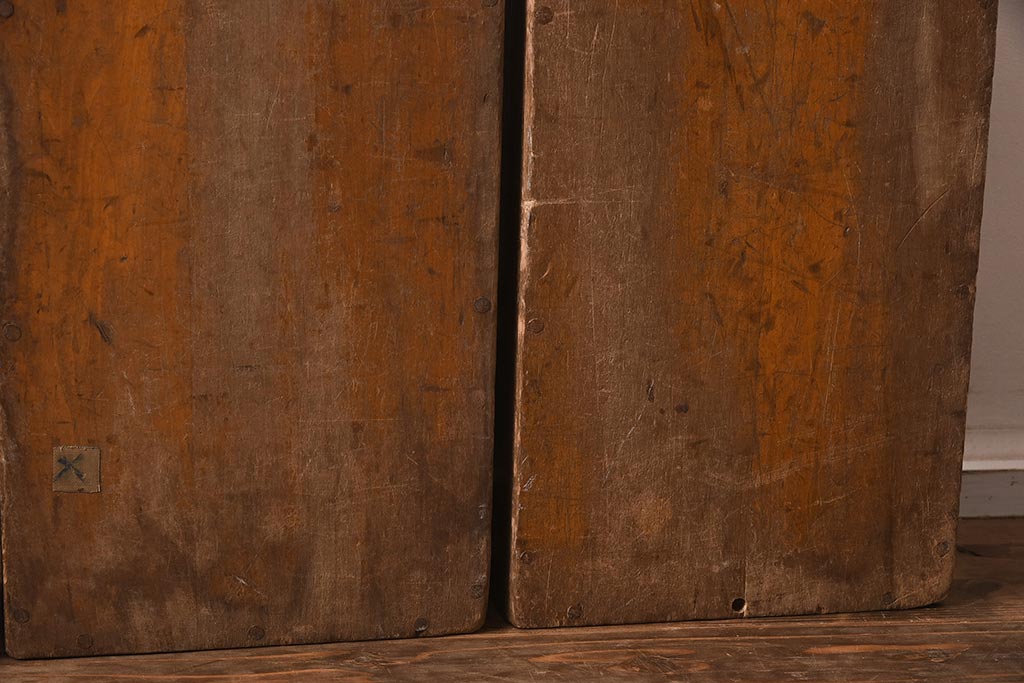 レトロ雑貨　昭和レトロ　シンプルな積み木セット【直方体/4ヶ組】(飾り台、ディスプレイ雑貨)(R-040659)