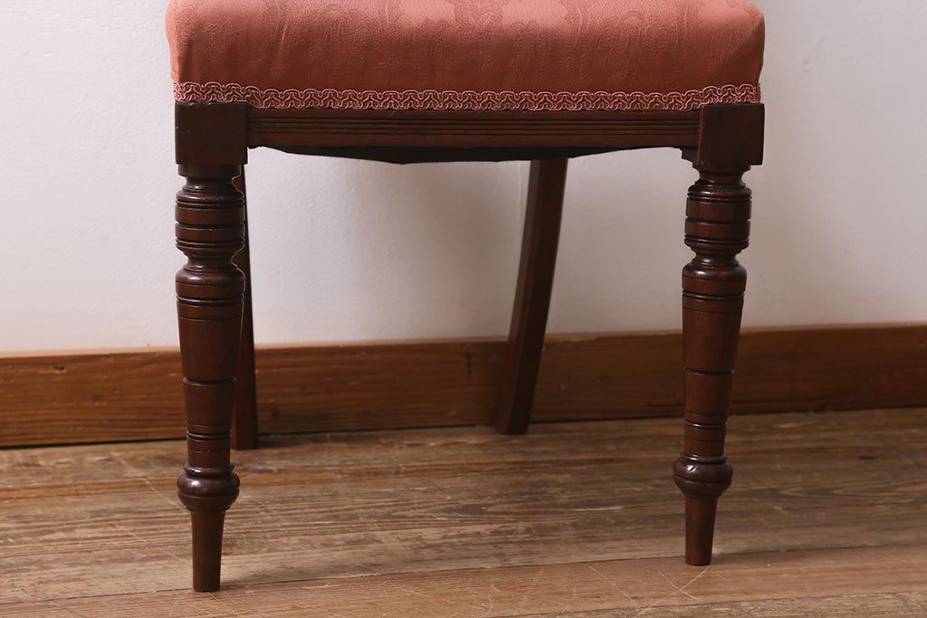 アンティーク家具　フランスアンティーク　エドワーディアン様式　マホガニー材製のダイニングチェア(椅子)(R-040679)