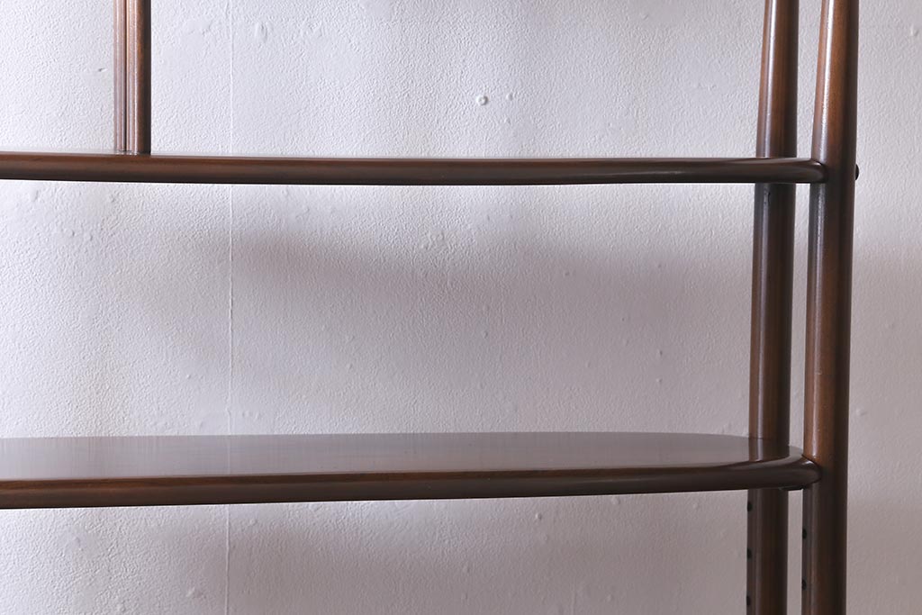 ヴィンテージ家具　イギリスビンテージ　ERCOL(アーコール)　落ち着いた木色のルームディバイダー(飾り棚、ラック)(R-040682)