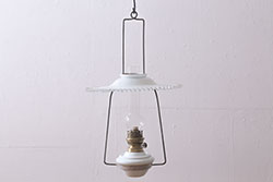 昭和レトロ　丸い模様が可愛らしいプレスガラスの天井照明(吊り下げ照明)