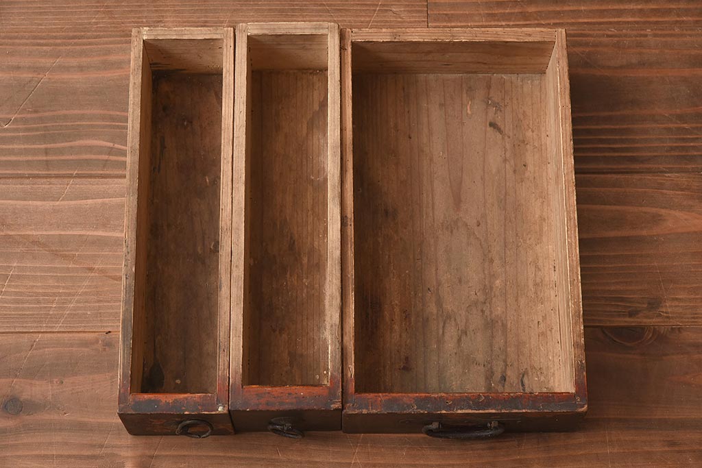 アンティーク家具　古民具　明治大正期　情緒あふれる硯箱(小引き出し)(R-040706)