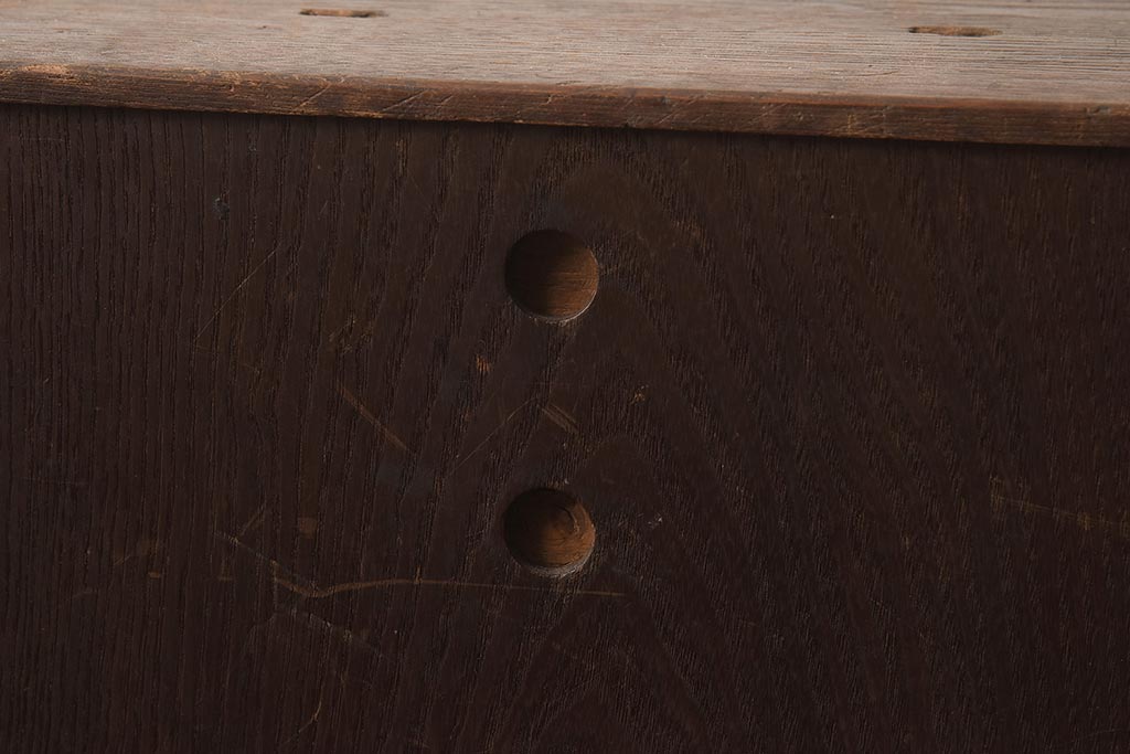アンティーク家具　指物家具　桑材　上品な木味の小引き出し(卓上収納、小物収納)(R-040711)