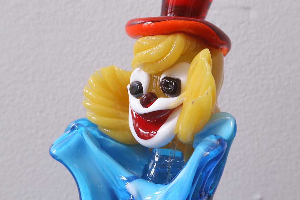 K2964*1970s 美品*MURANO ピエロ アートガラス ムラノガラス