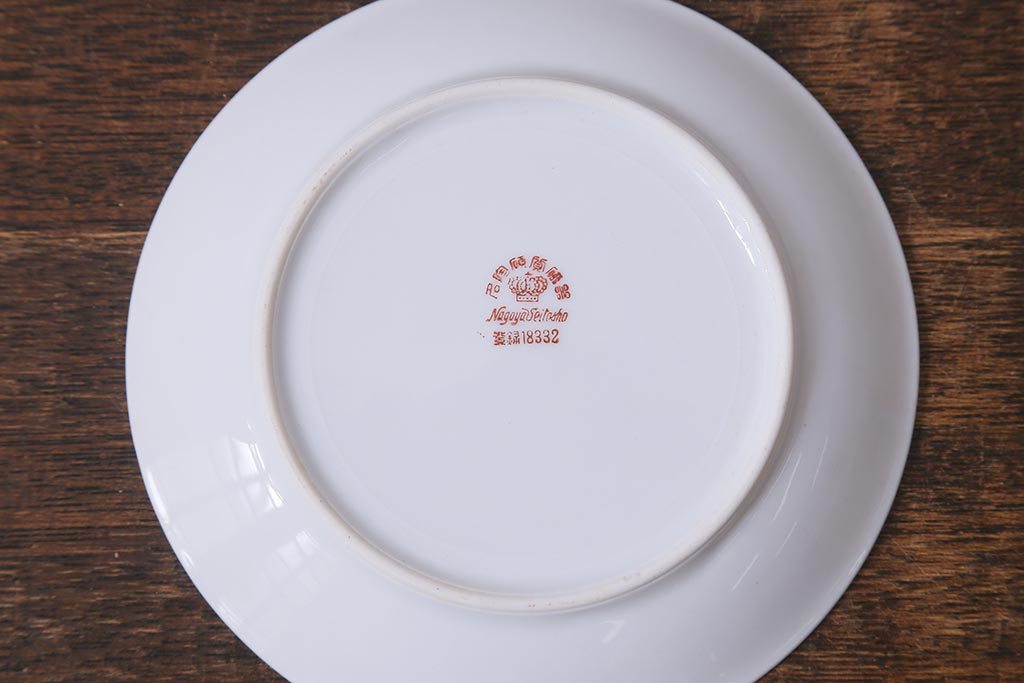 アンティーク雑貨　名古屋製陶会社　名陶硬質磁器　昭和レトロなカップ&ソーサー6客(R-040752)