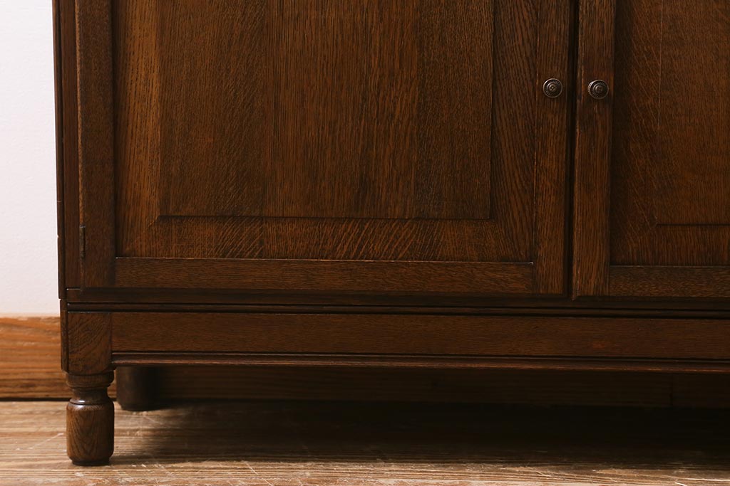 アンティーク家具　イギリスアンティーク　オーク材　風格と品が漂うスタッキングブックケース(本箱、収納棚、飾り棚、キャビネット)(R-040769)
