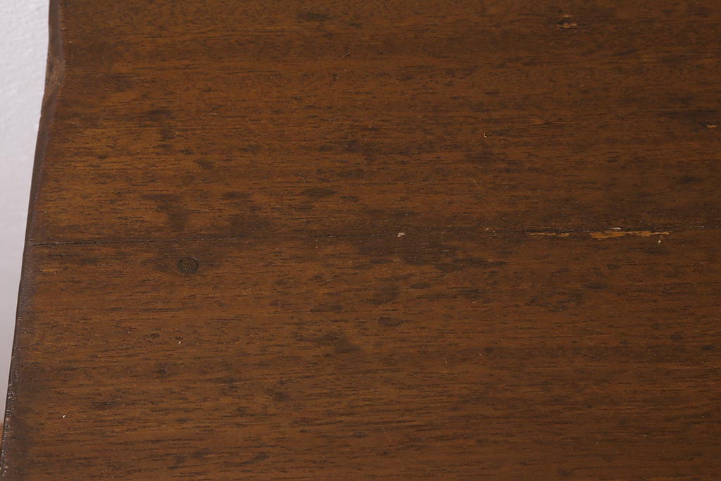 レトロ家具　昭和中期　温かみのあるお部屋作りにおすすめな片袖机(デスク、在宅ワーク、在宅用作業台)(R-040770)