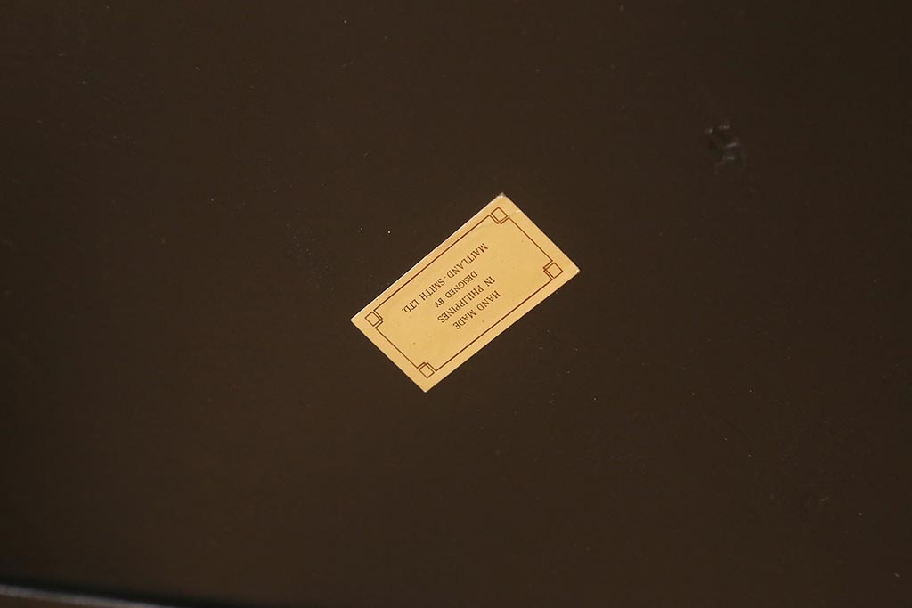 中古　イギリス家具　MAITLAND SMITH(メートランドスミス)　大理石天板　オケージョナルテーブル(サイドテーブル、ラウンドテーブル)(定価約49万円)(R-040790)