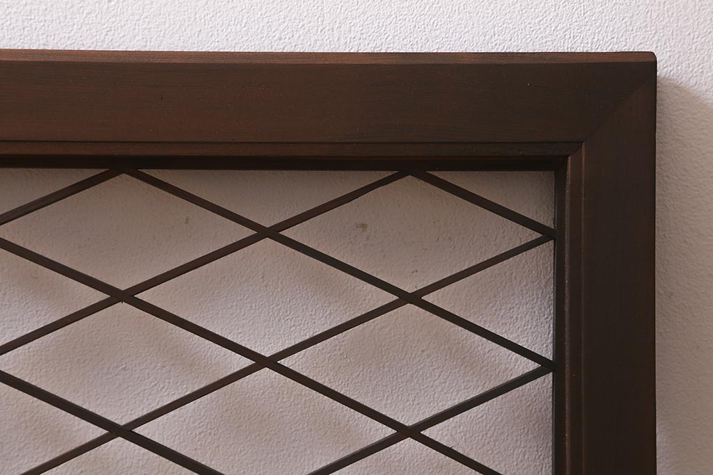 アンティーク建具　昭和中期　シンプルなデザインの組子が美しい欄間(明かり取り、明り取り)(R-040828)