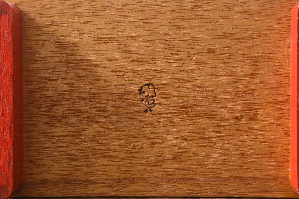 レトロ雑貨　昭和レトロ　希少　ままごと　かわいらしい木製の小さな下駄箱(おもちゃ、玩具)(R-040859)