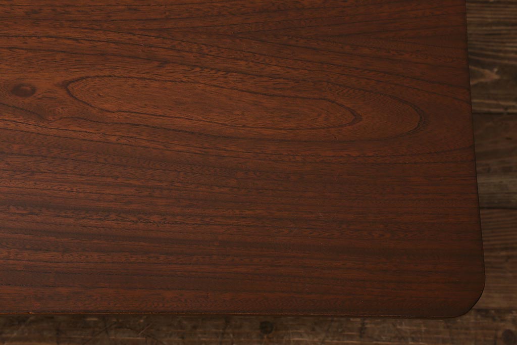 アンティーク家具　和製アンティーク　昭和初期　総ケヤキ材　和の風情を演出する文机(座机、ローテーブル、センターテーブル、座卓)(R-040870)