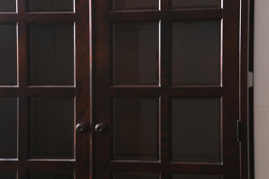 中古　北海道民芸家具　#115　和洋折衷のお部屋におすすめなブックケース(本箱、収納棚、戸棚)(R-040893)