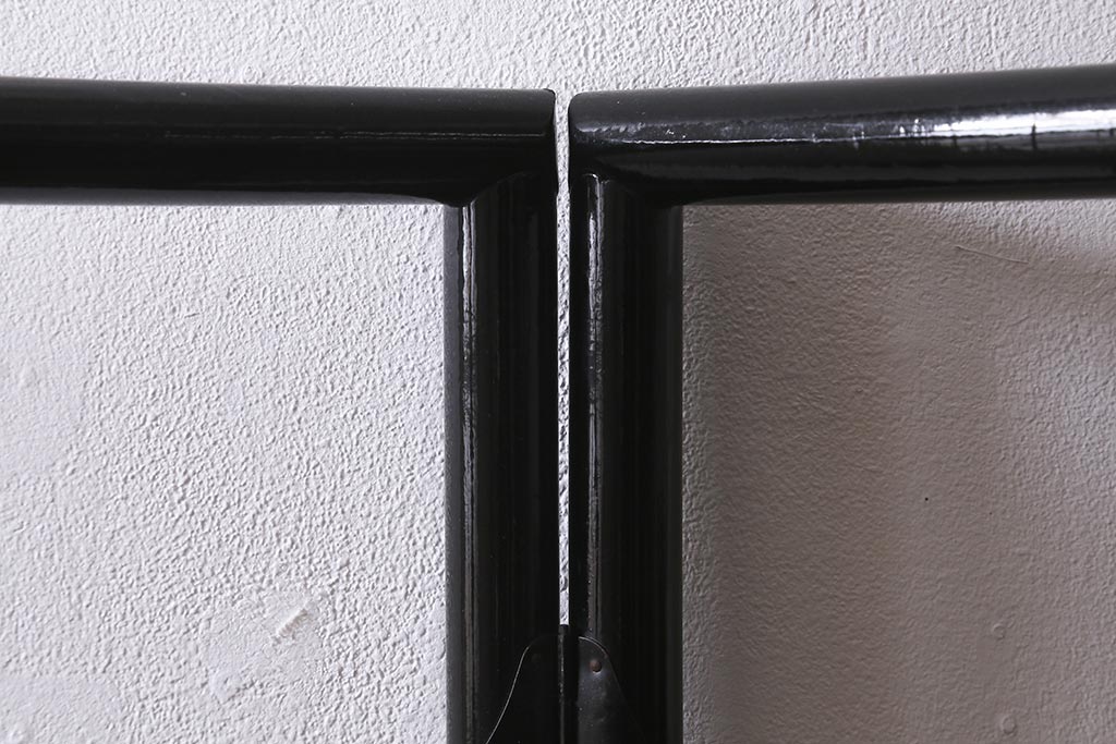 アンティーク家具 漆塗り 黒塗りがモダンなフック付きの便利な衣桁(着物掛け、ハンガーラック)(R-040923) | ラフジュ工房