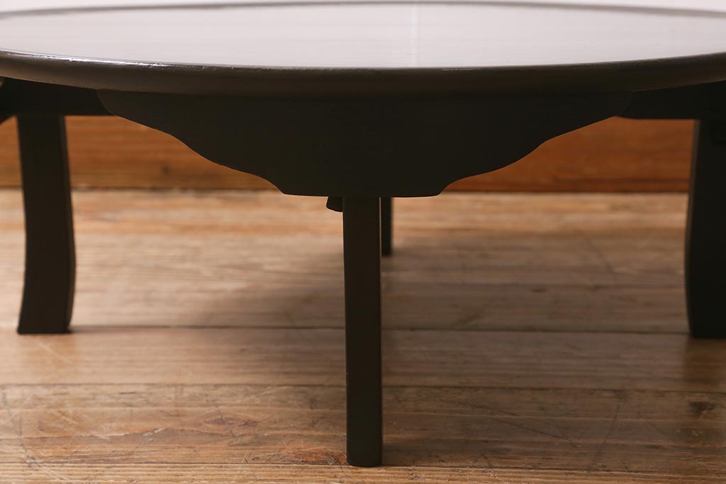 アンティーク家具　和製アンティーク　大正期　優美なフォルムが魅力の座卓(ローテーブル、センターテーブル)(R-041064)